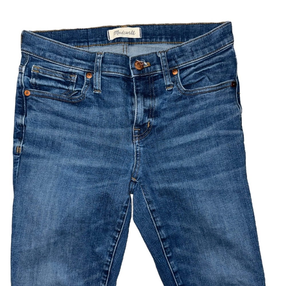 Madewell 8” Skinny Jeans Mid Rise Medium Wash Size 28 - Picture 2 of 7